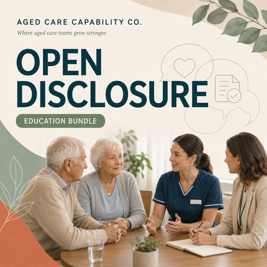 Open Disclosure and Communicating After an Incident education bundle cover